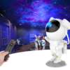 "Close-up of the Astronaut Galaxy Projector with rotating helmet for 360° projection."