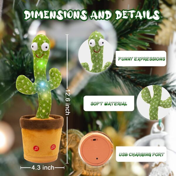 Close-up of a dancing cactus toy swaying to music."