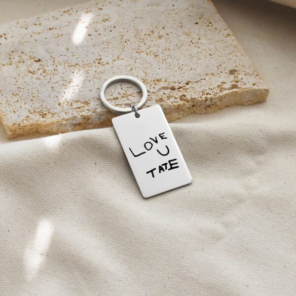 "Personalized laser-engraved keychains for birthdays and anniversaries."