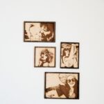 Personalized Laser Engraved Photo on MDF Board (A4) | Classic Matte Black Frame