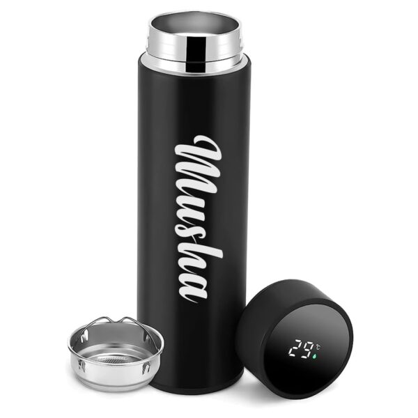 Personalized Laser Engraved Water Bottle with Digital Temperature Display – 500ml