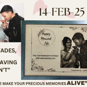 Personalized Photo on MDF Board in A4 Matte Black Frame