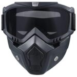 Anti-Scratch UV Protective Helmet Goggles & Face Mask for Bike Riding | Dust Protection Shield