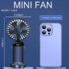Mini Portable Fan with Rechargeable USB, High-Speed Handheld Desk Fan with Base, Lightweight for Travel & Home Use