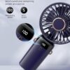 Mini Portable Fan with Rechargeable USB, High-Speed Handheld Desk Fan with Base, Lightweight for Travel & Home Use