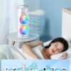 Double Head Mist Cooling Fan | Remote Control Mini Air Cooler | LED Light Spray Fan