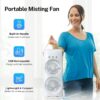 Double Head Mist Cooling Fan | Remote Control Mini Air Cooler | LED Light Spray Fan