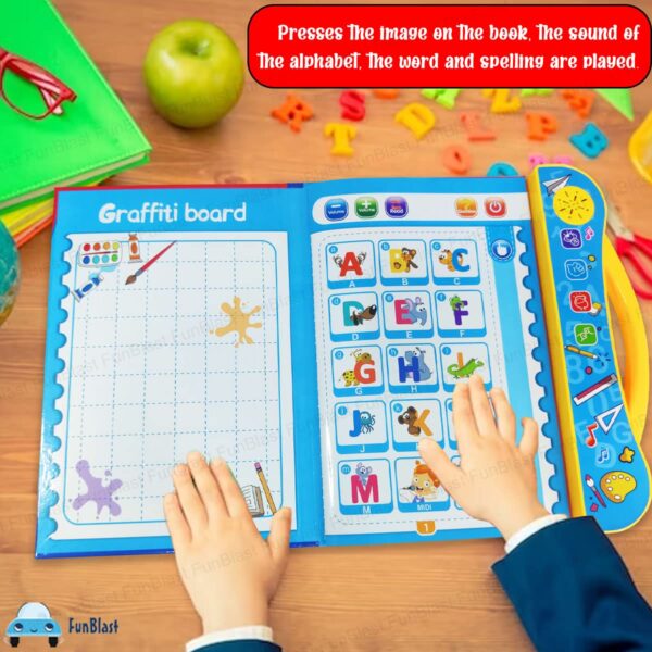FunBlast Musical Phonetic Learning Book for Kids | Interactive Intelligence Book for Children