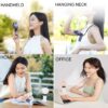 Mini Portable Fan with Rechargeable USB, High-Speed Handheld Desk Fan with Base, Lightweight for Travel & Home Use