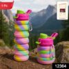 Collapsible Silicone Water Bottle – 600ML Leakproof & Portable - Image 3