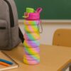 Collapsible Silicone Water Bottle – 600ML Leakproof & Portable - Image 6