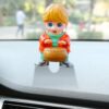 "Creative Solar Powered Drummer Car Air Freshener for Dashboard Aromatherapy"
