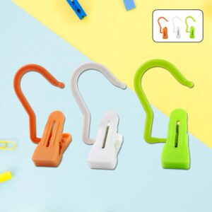 Multipurpose Hanging Hook Clip – Assorted Color – Durable Plastic Organizer Hook