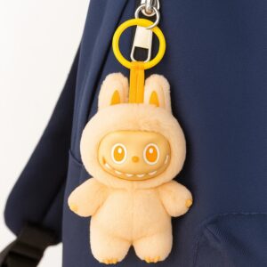 Colorful assorted animal plush toy cartoon keychain with hook – blind box surprise"