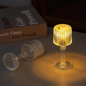 Big Acrylic LED Desk Lamp with Crystal Pattern – USB Powered Portable Light for Diwali & Decor