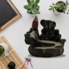 Smoke Fountain Ganesha Idol with Backflow Incense Cones for Home Decor & Meditation