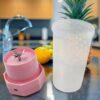 Portable USB Juicer Cup with 6 Blades, Rechargeable Blender Bottle 350ML