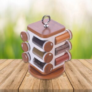 Ganesh 12-Jar revolving spice rack masala box for modular kitchen organization