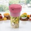 Portable USB Juicer Cup with 6 Blades, Rechargeable Blender Bottle 350ML