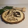 Personalized Wooden Engraved Photo Frame with Stand – Diwali Gift