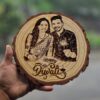 Personalized Wooden Engraved Photo Frame with Stand – Diwali Gift