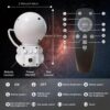 Astronaut Galaxy Projector Night Light with Remote