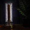 Luxury Tall Cylindrical Crystal Table Lamp with LED Decorative Design