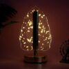 Premium Golden Crystal Leaf-Shaped LED Table Lamp with Golden Base