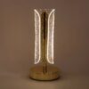 Luxury Tall Cylindrical Crystal Table Lamp with LED Decorative Design