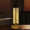 Crystal Table Lamp Golden Base LED Bedside Decorative Lamp