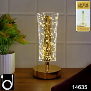 Luxury Golden Crystal LED Table Lamp for Bedroom & Living Room Décor
