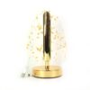 Premium Golden Crystal Leaf-Shaped LED Table Lamp with Golden Base