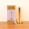 Luxury Tall Cylindrical Crystal Table Lamp with LED Decorative Design