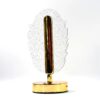 Elegant Feather Shape Crystal Table Lamp with LED Decorative Design