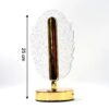 Elegant Feather Shape Crystal Table Lamp with LED Decorative Design