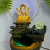 Ganesh Ji Indoor Water Fountain with LED Ring Light & Crystal Ball
