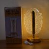 Elegant Feather Shape Crystal Table Lamp with LED Decorative Design