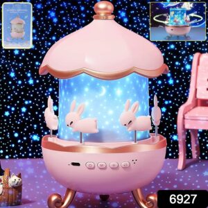 Bunny’s Carousel Rotating LED Night Light for Kids Bedroom