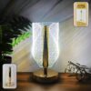 Luxury Crystal Table Lamp with USB Charging for Bedroom & Living Room Décor