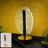 Elegant Feather Shape Crystal Table Lamp with LED Decorative Design