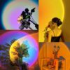 Multi Colors Sunset Lamp – LED Sunset Projection Night Lights for Room Décor