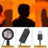 Multi Colors Sunset Lamp – LED Sunset Projection Night Lights for Room Décor