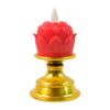 Premium Lotus Shaped LED Flameless Candle with Decorative Holder