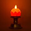 Premium Lotus Shaped LED Flameless Candle with Decorative Holder