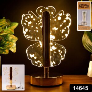 Luxury Golden Crystal Butterfly LED Table Lamp – Elegant Home Décor Lighting